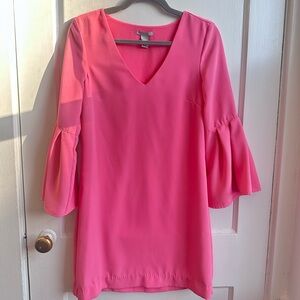 H&M Vibrant Pink V-neck Dress